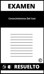 Examen De Conocimientos Del Icet