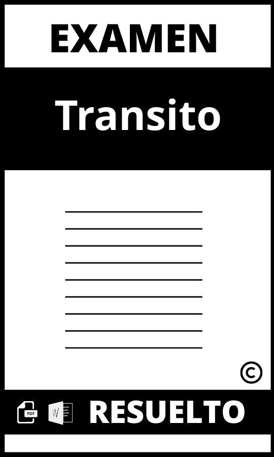 Examen De Transito 2024 Peru